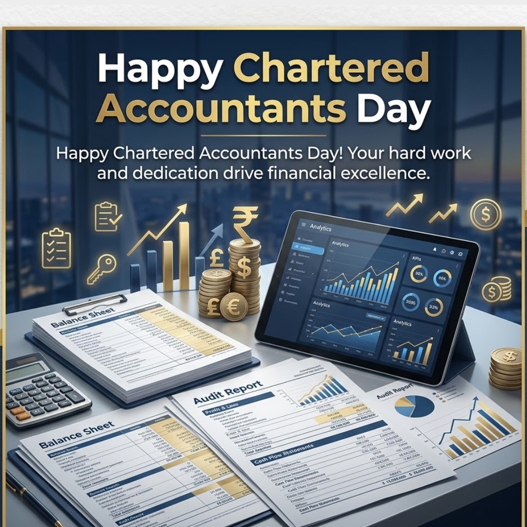 Happy Chartered Accountants Day! Your hard work and dedication drive financial excellence.